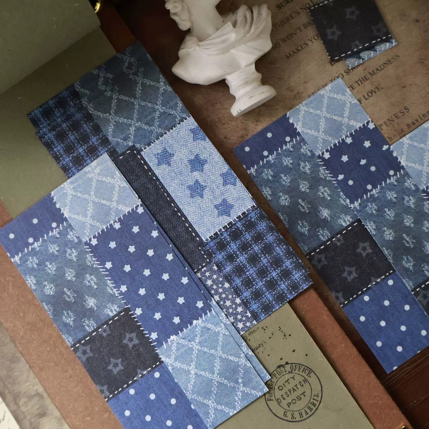 NEW! Yier Studio - Denim Blue | 24 pcs Memo Pad | Ephemera Paper