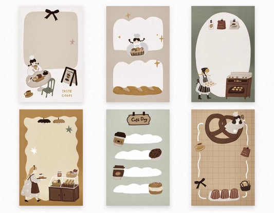 NEW! Yier Studio - Caramel Bread | M5 Size | 30 pcs Memo Pad | Ephemera Paper