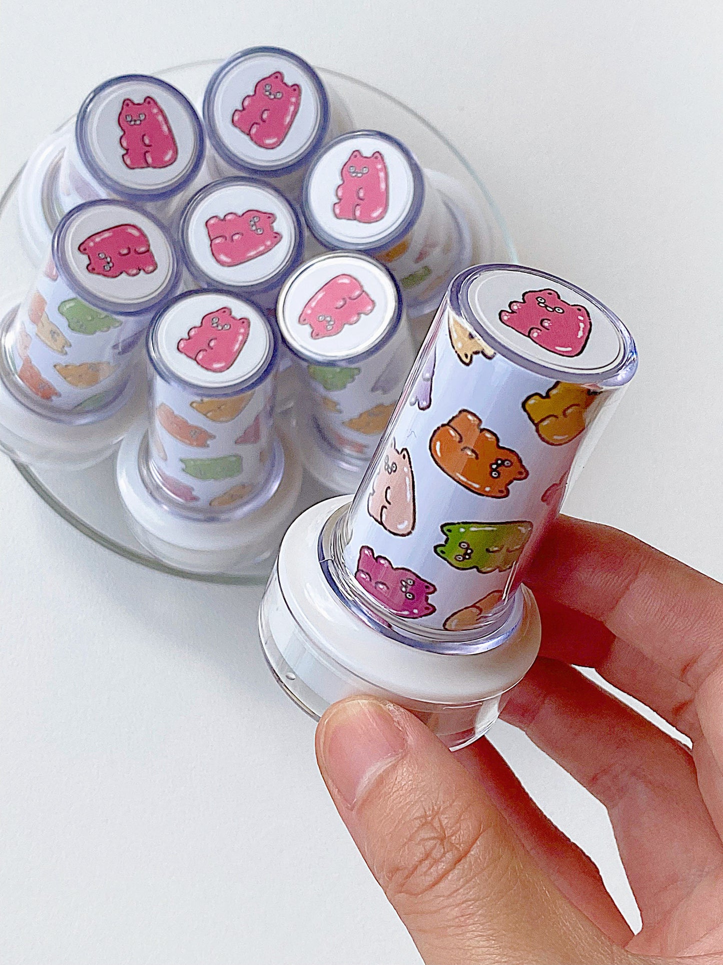 NEW! 3 Little Cat - Light-sensitive Stamp | With Black Ink Refill | Rubber Stamp