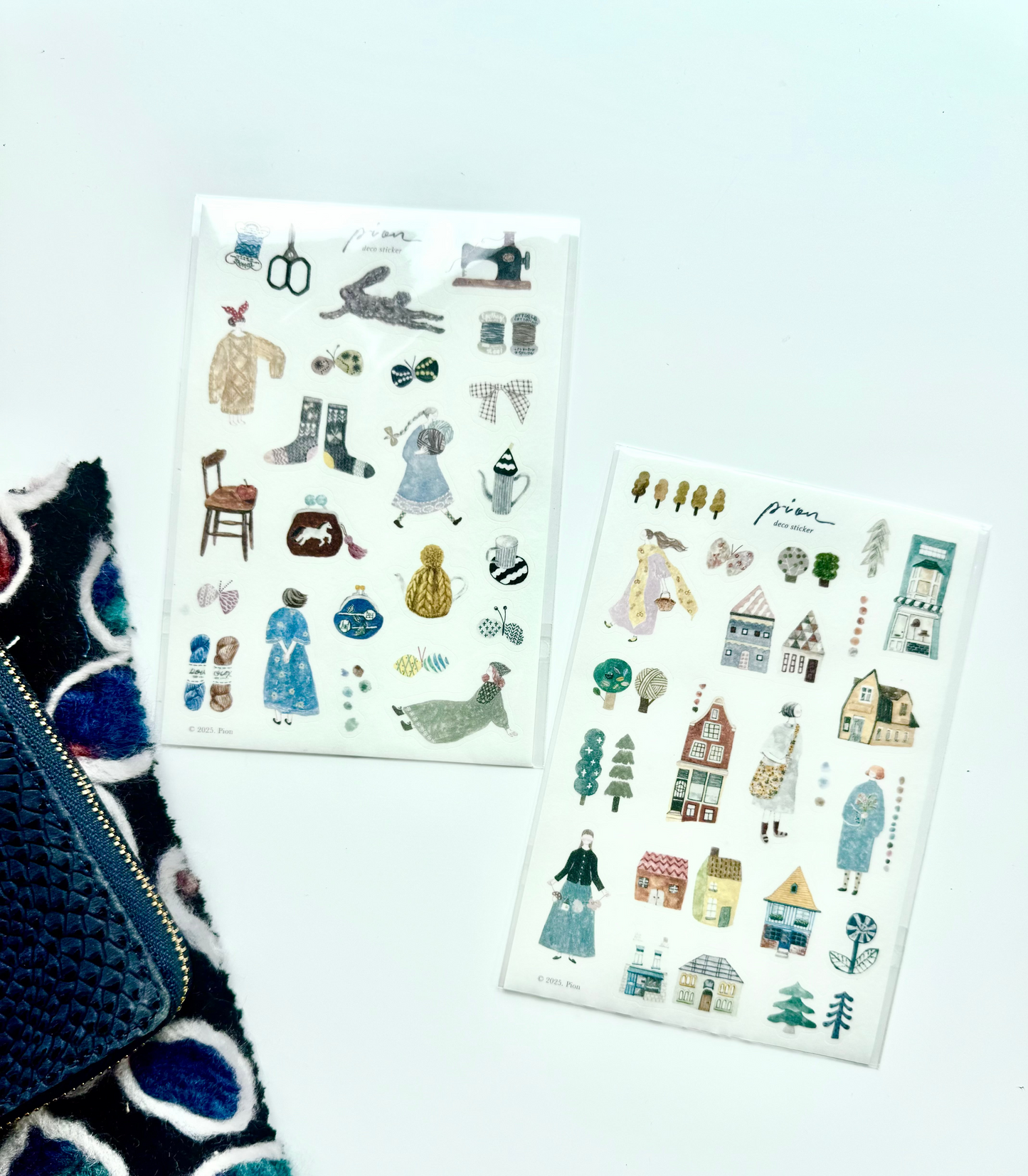 NEW! Pion | Kiss-cut | Walk/ Fabric Sticker| 2 Sheets Sticker