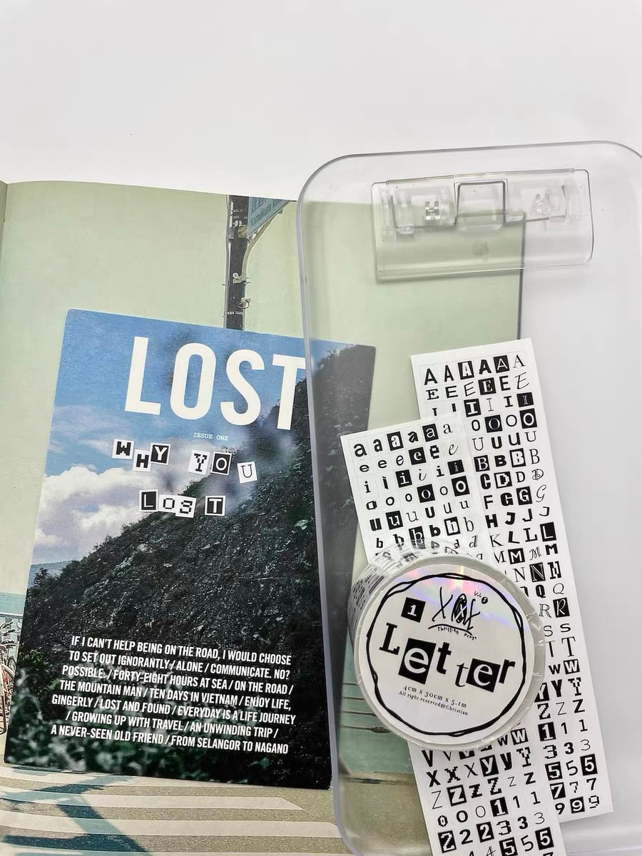 Christian - Letter | 4cm Die Cut | Synthetic Paper PET Tape | Release Paper