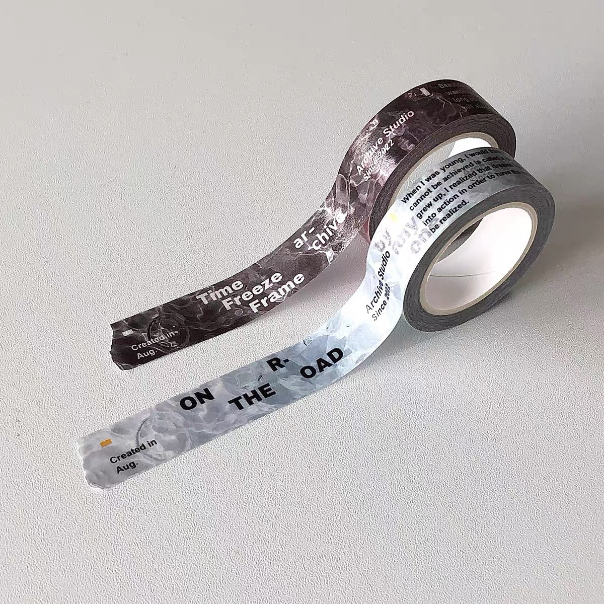 Archive Studio - Wave | 1.5cm Washi Tape | 2 Rolls Set | Basic | NO Release Paper