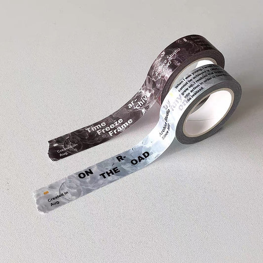 Archive Studio - Wave | 1.5cm Washi Tape | 2 Rolls Set | Basic | NO Release Paper