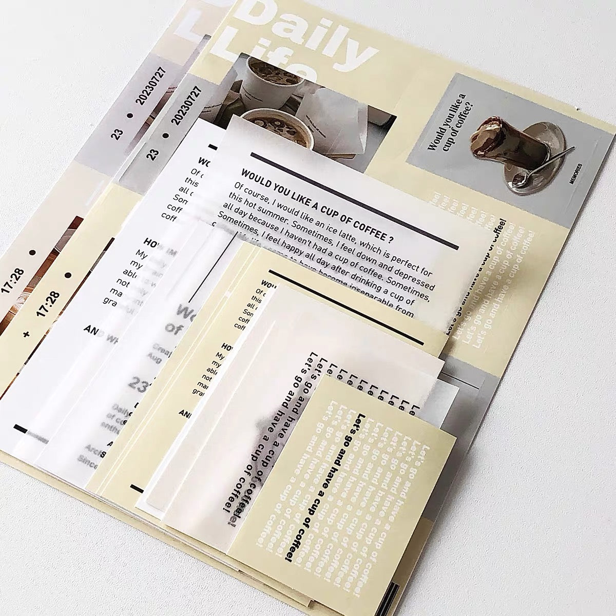 Archive Studio - Coffee Lover | 14pcs Deco Pack | Ephemera Paper | Sticker