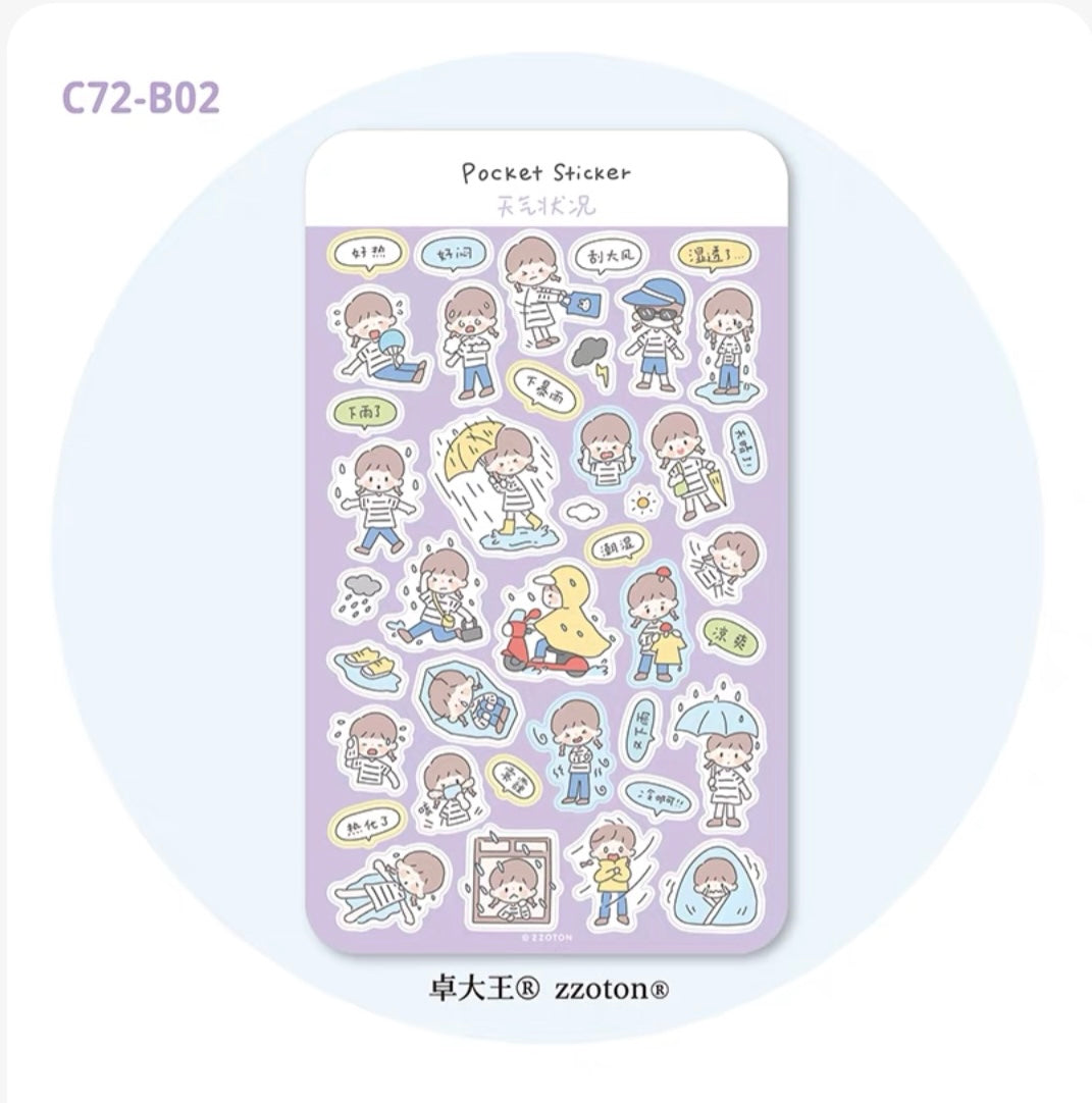 NEW! Molinta - Pocket Sticker II | Mini Size | PVC Die Cut Sticker