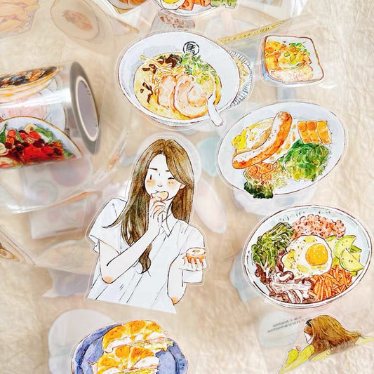 DingDing - No.56 Little Food Moments | Kiss-cut | 5cm Tape | Release Paper | 10M