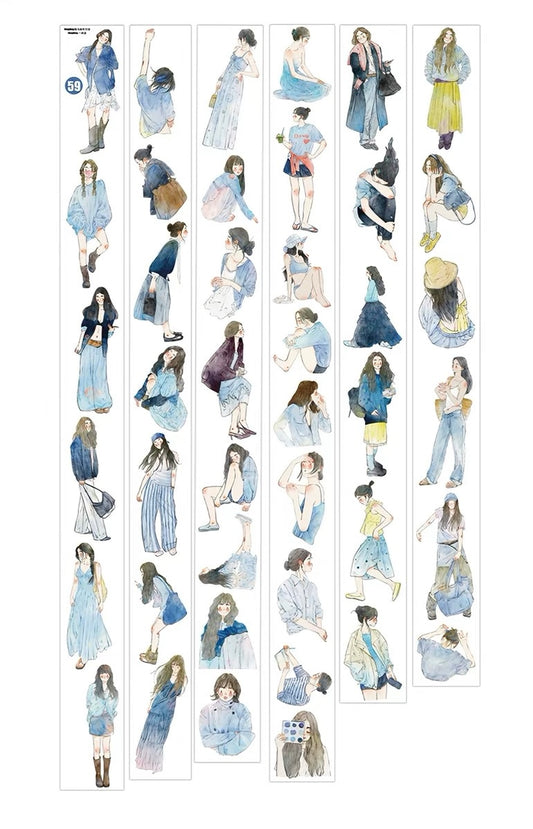 NEW! DingDing - No.59 A Little Blue | Kiss-cut | 5cm Tape | Release Paper | 10M
