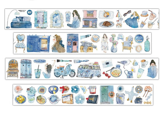 NEW! DingDing - A57 Blue | Kiss-cut | 6cm PET Tape | Release Paper | 5M