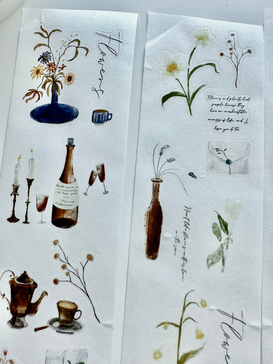 NEW! A Little Studio - Whispers of Wind | Kiss-cut | 5cm Washi Tape | Release Paper | 5M