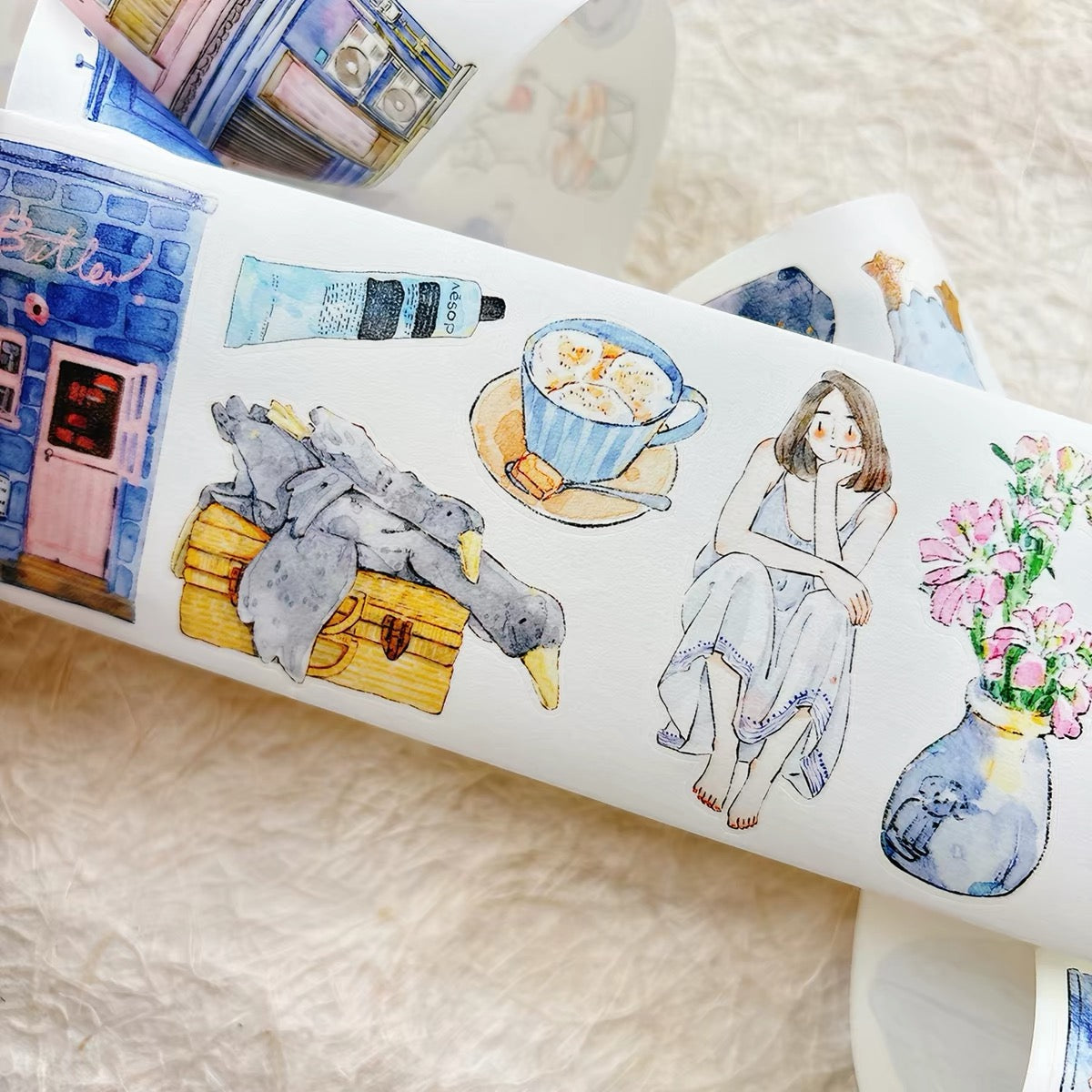 NEW! DingDing - A57 Blue | Kiss-cut | 6cm PET Tape | Release Paper | 5M