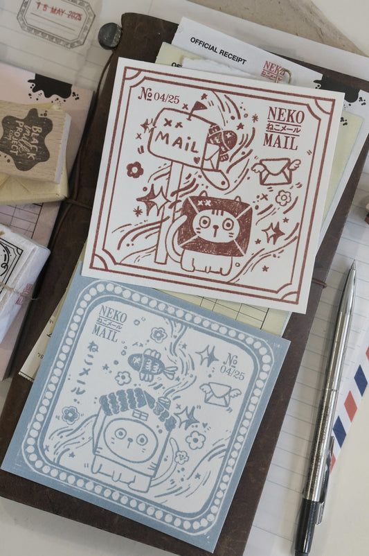 NEW! Black Milk Project - Neko Mail Postcard | 1 Sheet | Journaling Accessories