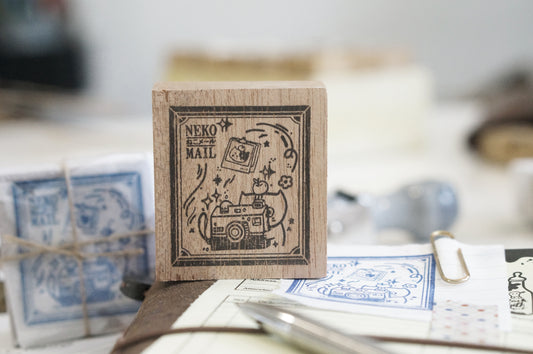 Black Milk Project - Neko Mail Large | 4.5cm Rubber Stamps