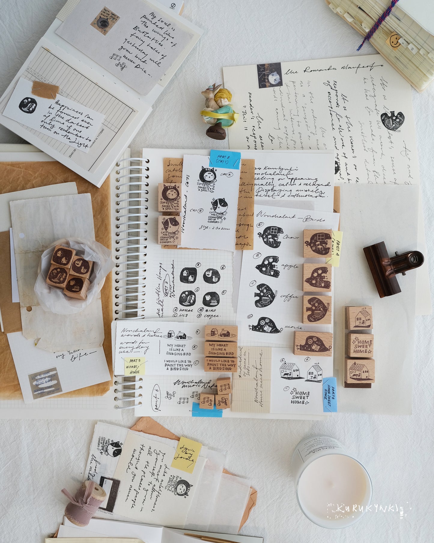 Kurukynki - Nonchalant - Birds | Rubber Stamps