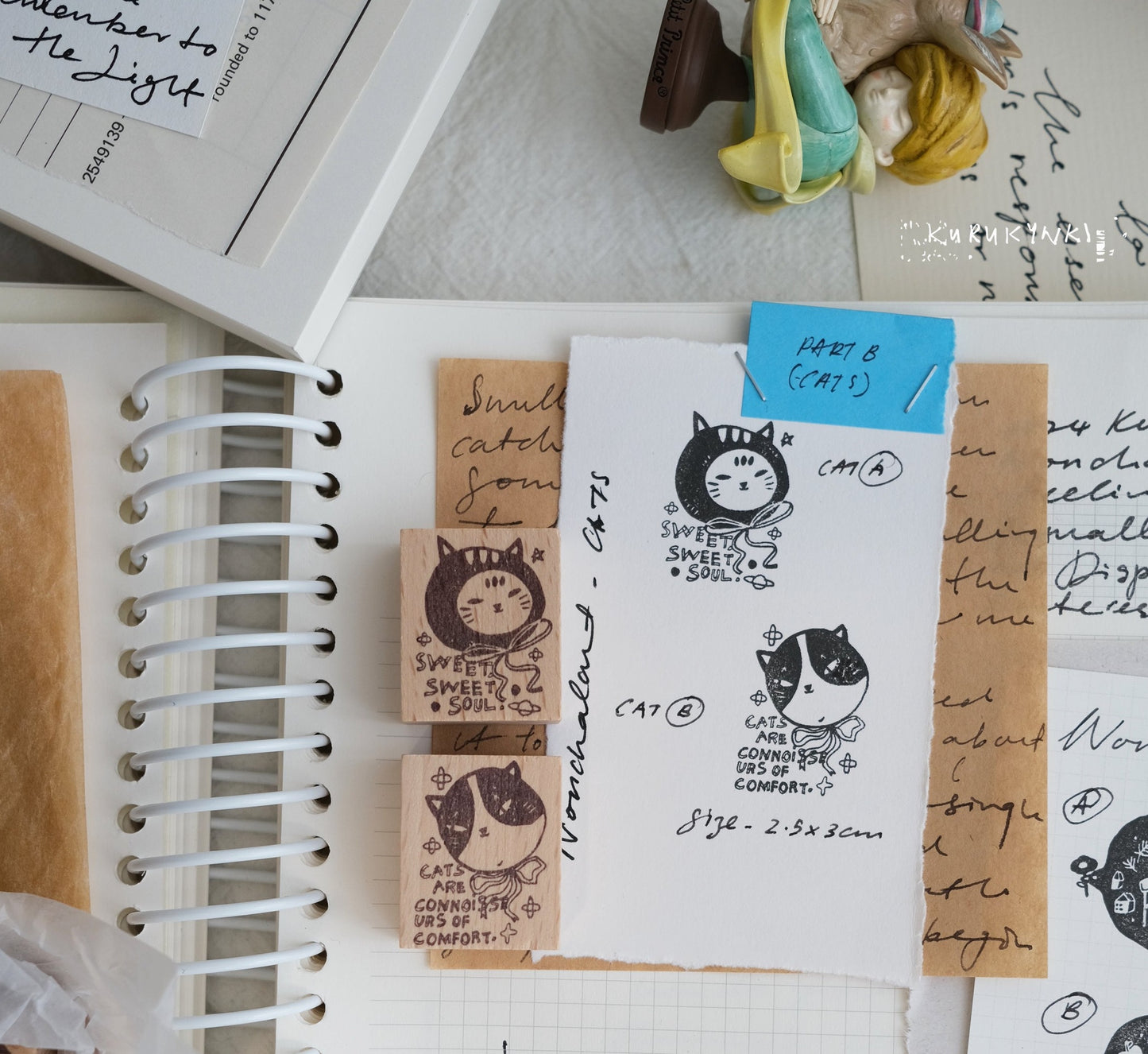 Kurukynki - Nonchalant - Cats | Rubber Stamps