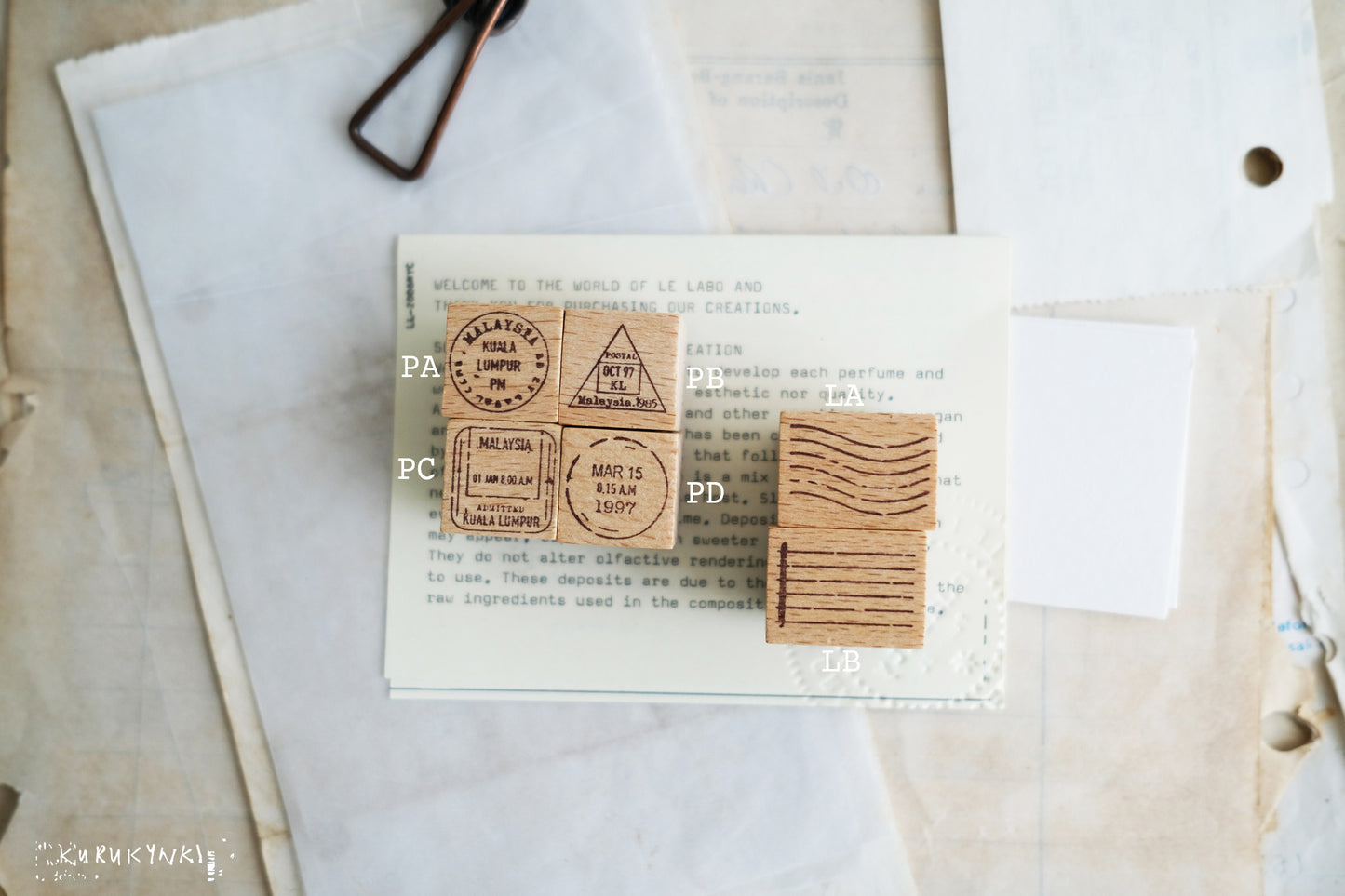 Kurukynki - Postal | 6pcs Rubber Stamp Set