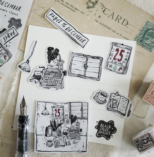 NEW! Black Milk Project - Page in December | 7pac Sticker Pack