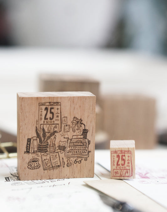 NEW! Black Milk Project - Pages in December | Rubber Stamp
