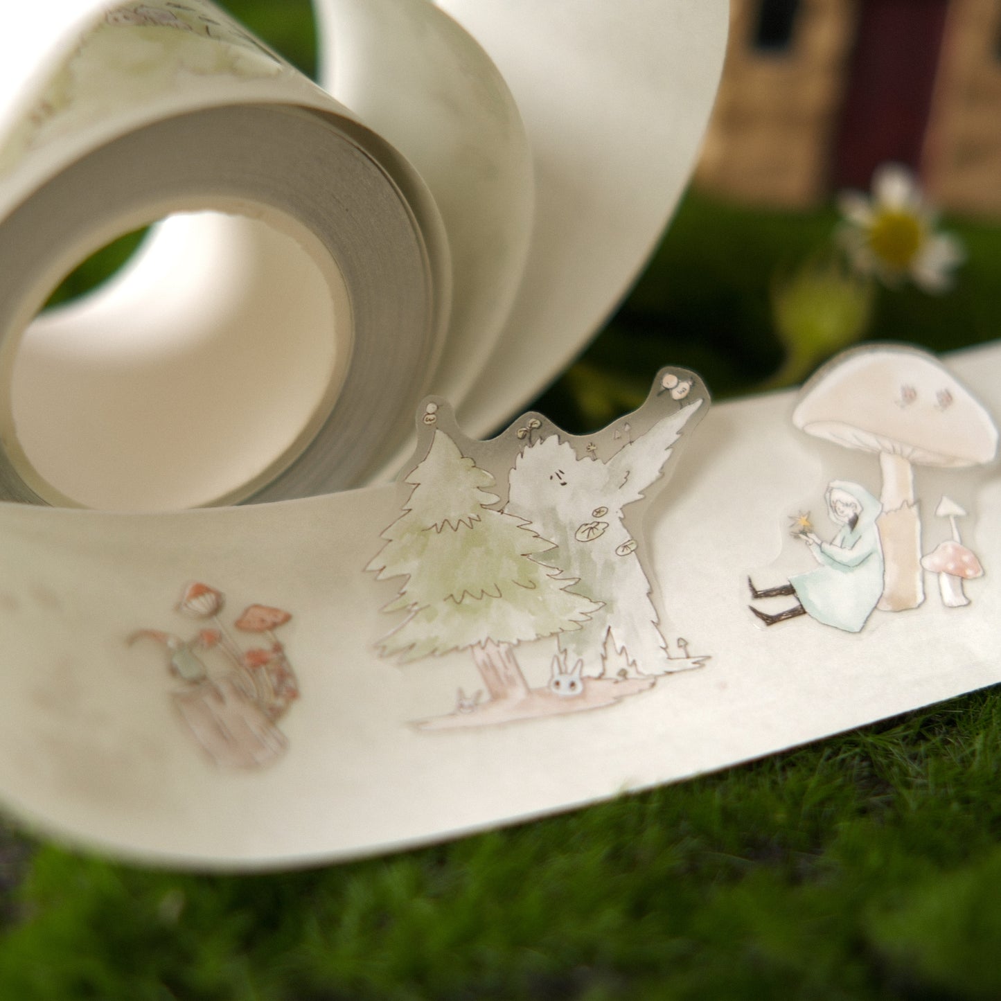 Teayou - Jiji In The Forest | Kiss-cut | 4cm Matte PET Tape | Release Paper