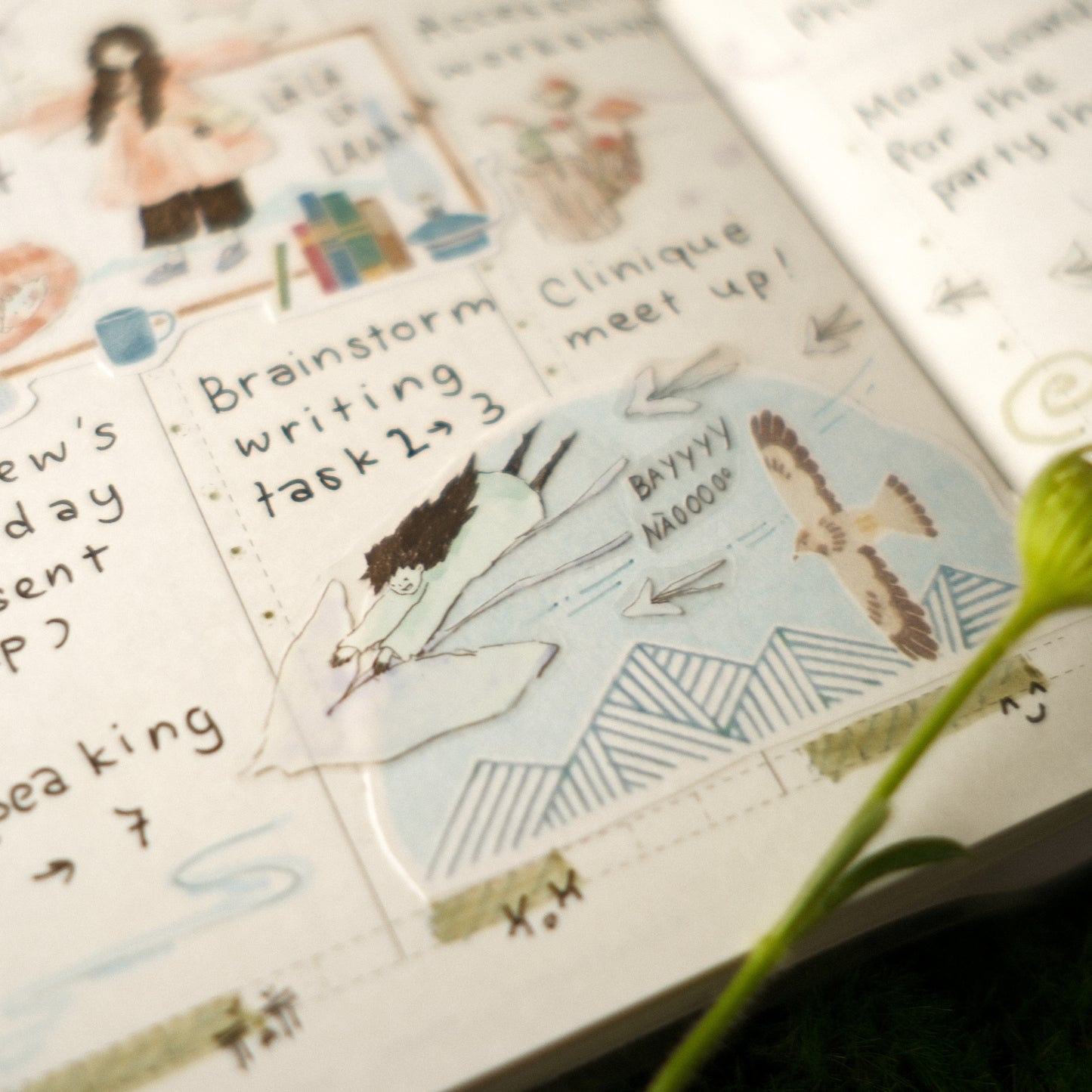 Teayou - Jiji In The Forest | Kiss-cut | 4cm Matte PET Tape | Release Paper