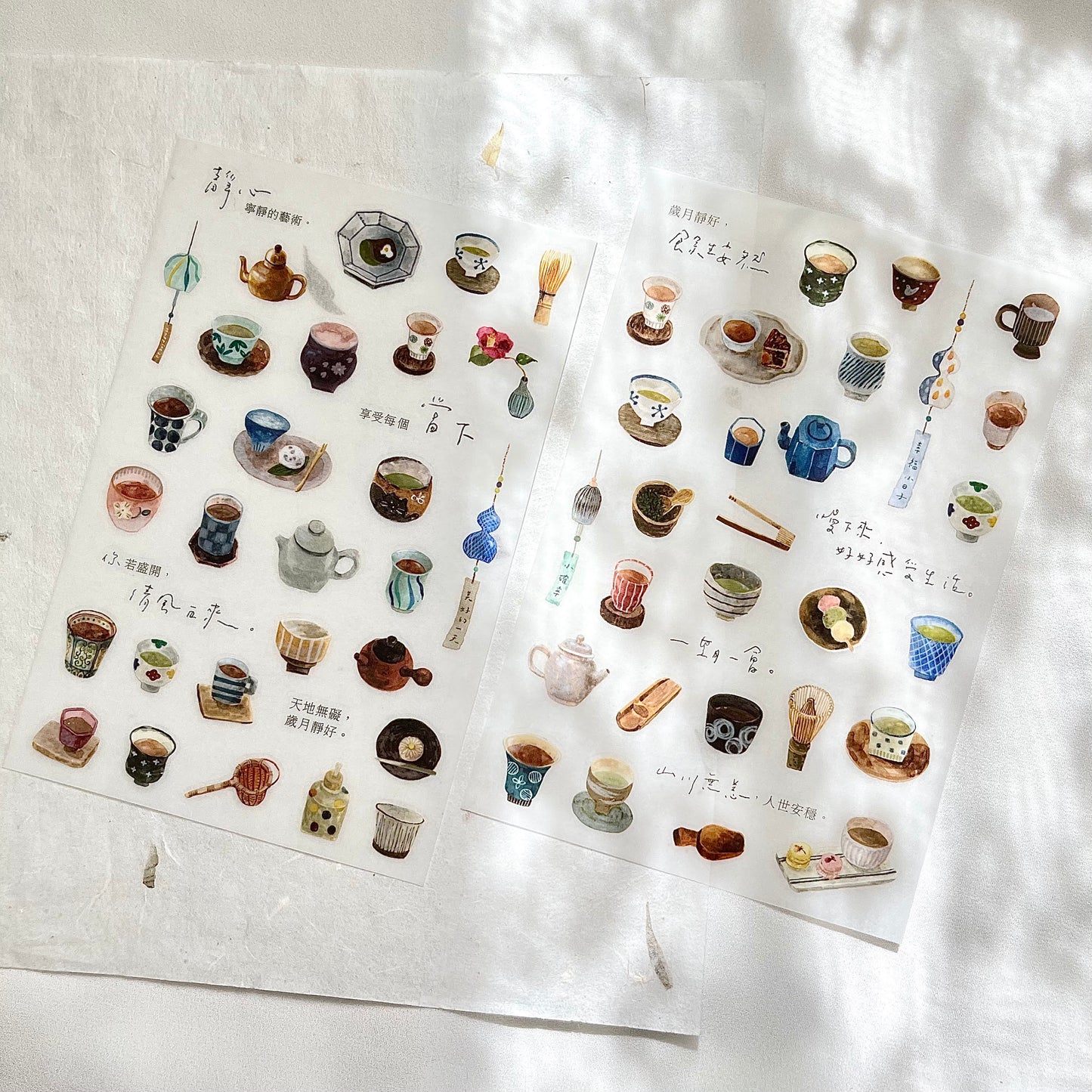 Pion - Tea House | 2 Sheets | Rub On Sticer
