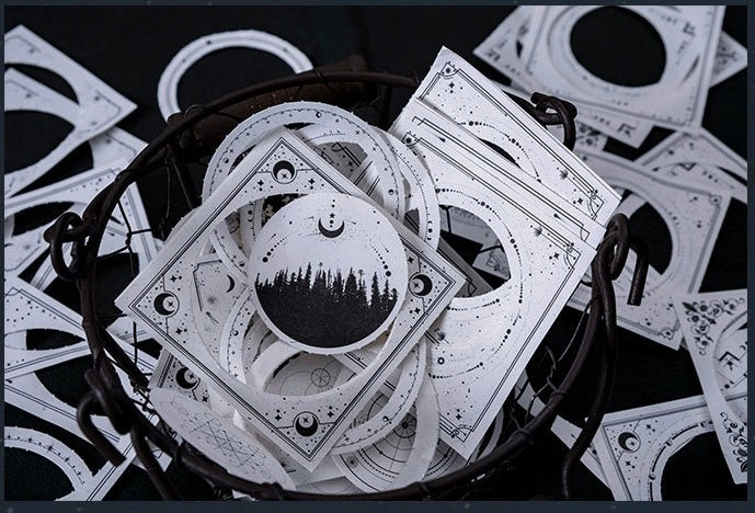 Star & Moon | 40pcs | Die Cut Ephemera Paper