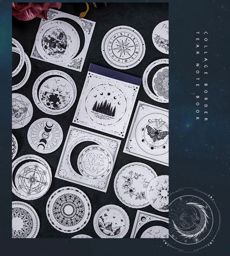 Star & Moon | 40pcs | Die Cut Ephemera Paper