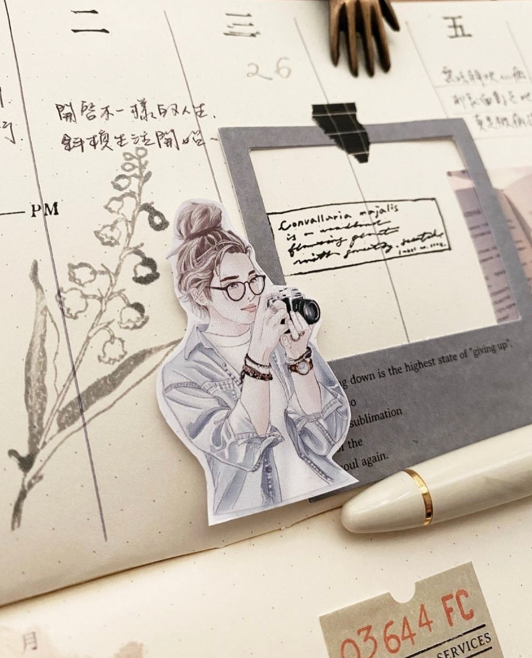 Hairmo - Hello Girls Fashion | 4cm PET Tape |  Release Paper