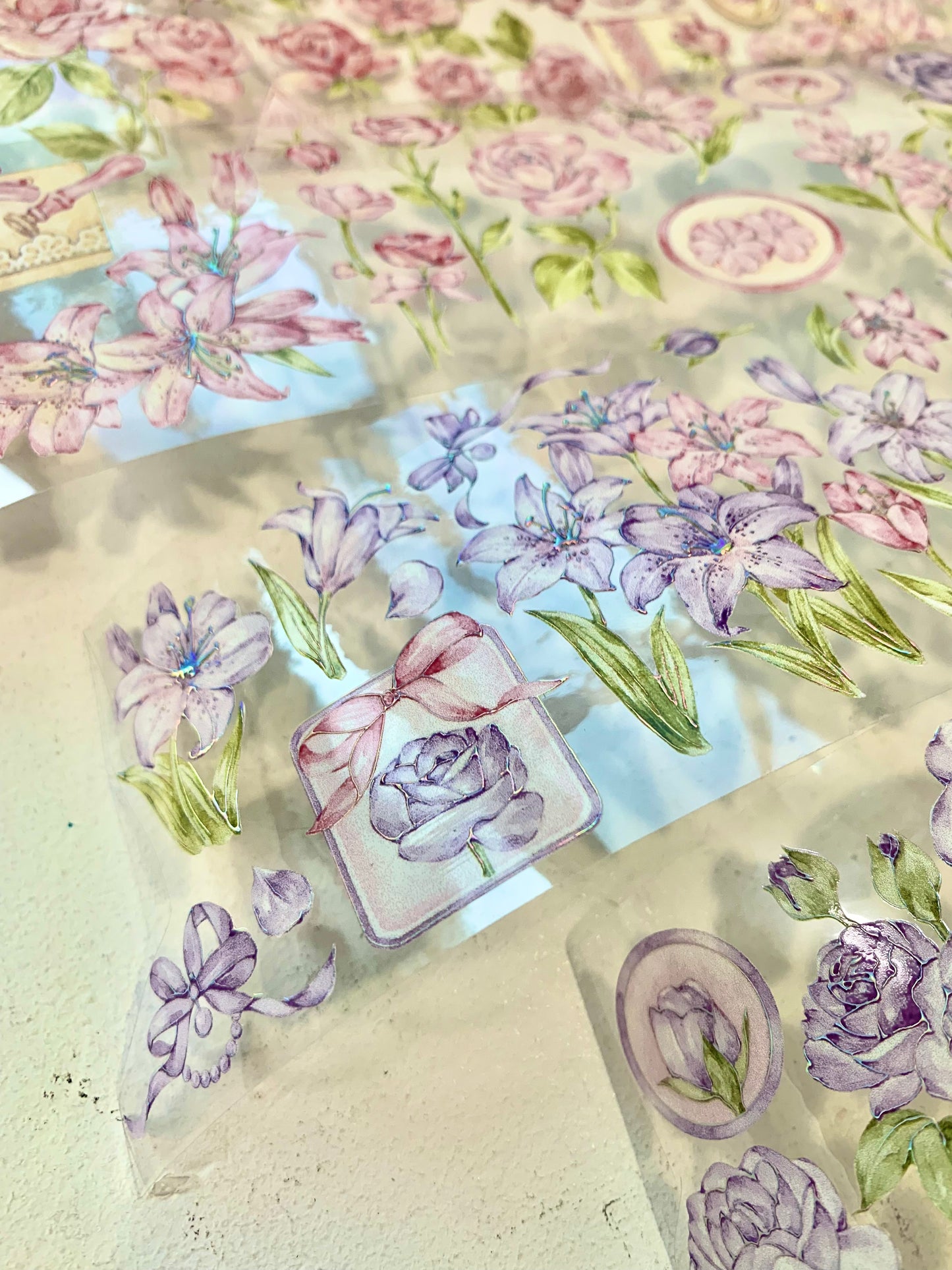 Hakiso Studio - Pink Color | 6cm Laser Silver| PET Tape | Release Paper