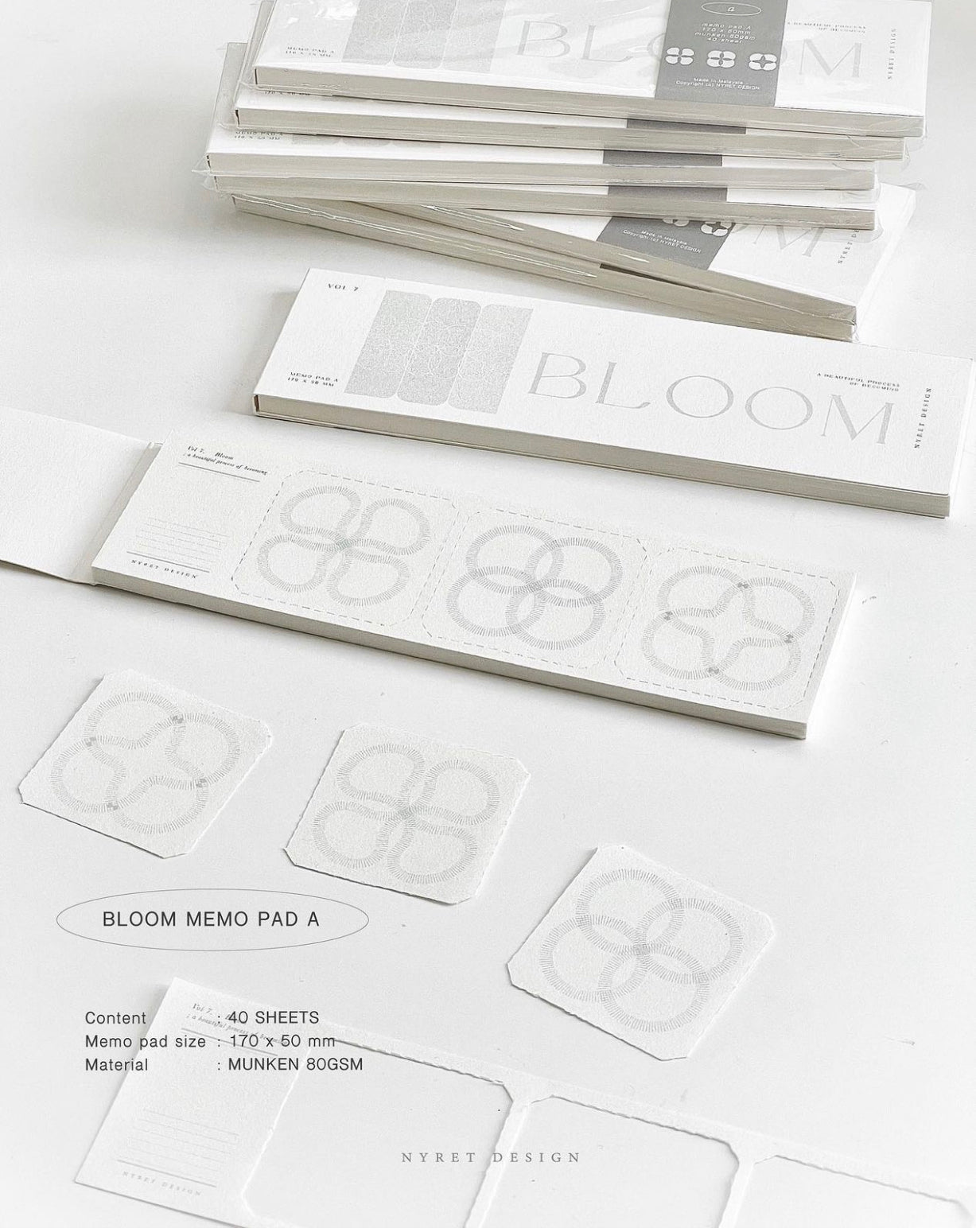 NYRET - Vol.7 Bloom | 40pcs Memo Pad | Ephemera Paper
