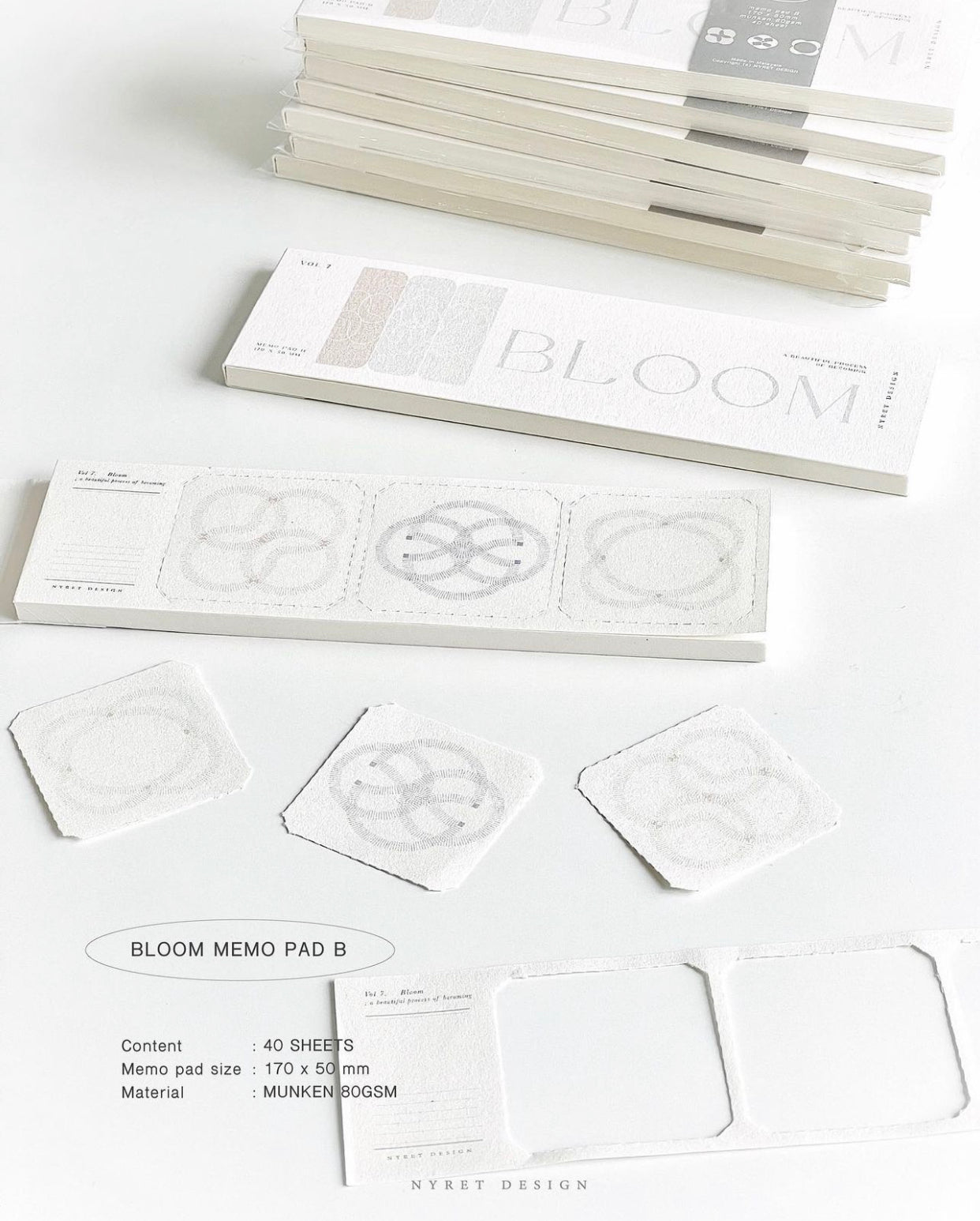 NYRET - Vol.7 Bloom | 40pcs Memo Pad | Ephemera Paper
