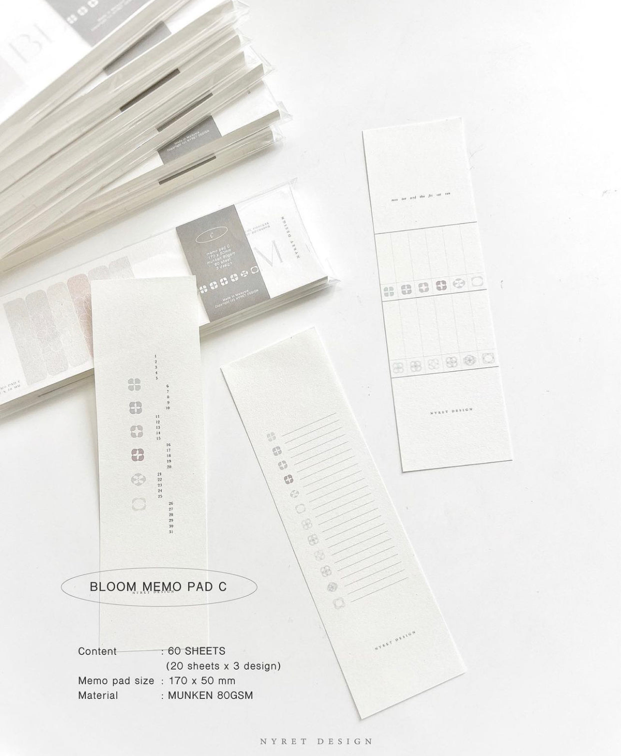 NYRET - Vol.7 Bloom | 40pcs Memo Pad | Ephemera Paper