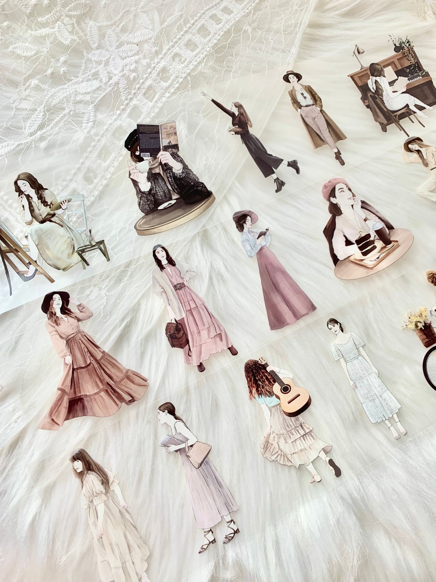 Discontinued!! Suritrue X JS - Aesthete Girls | 8cm PET Tape | Release Paper