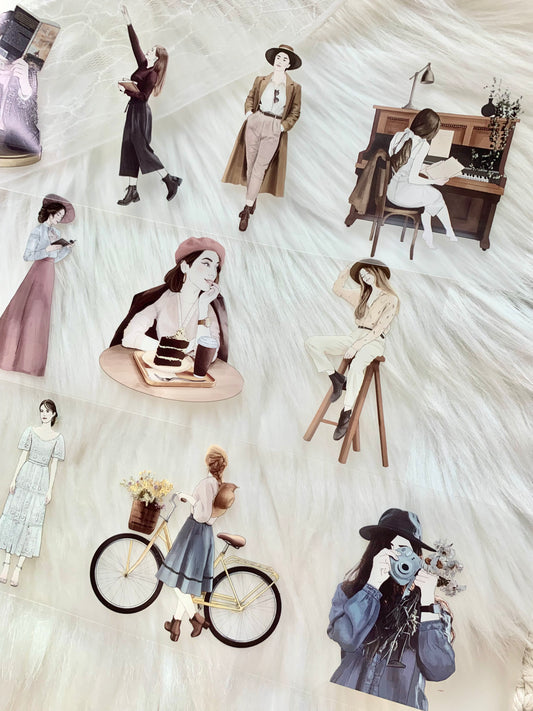 Discontinued!! Suritrue X JS - Aesthete Girls | 8cm PET Tape | Release Paper