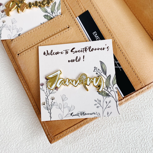 Sweet Planner - Month | Magnetic Pin | Planner Decoration | Bookmark | Journaling Accessories