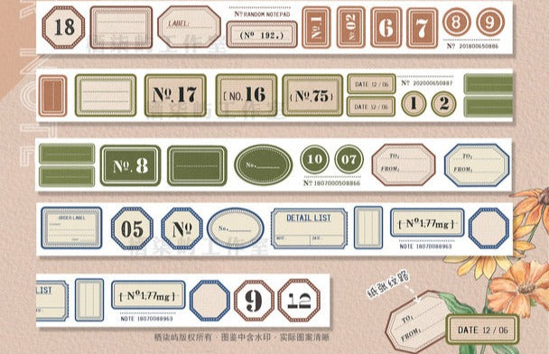 QQY - Label | Basic Washi Tape | Release Paper