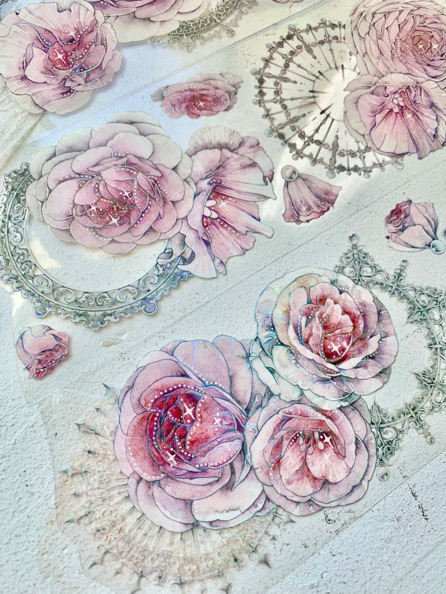 MFT Studio - Rouge Pink | 6cm Iridescent PET Tape | Release Paper
