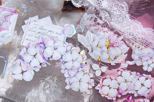 Time Grid -Cotton  | 7cm Iridescent PET Tape | Release Paper