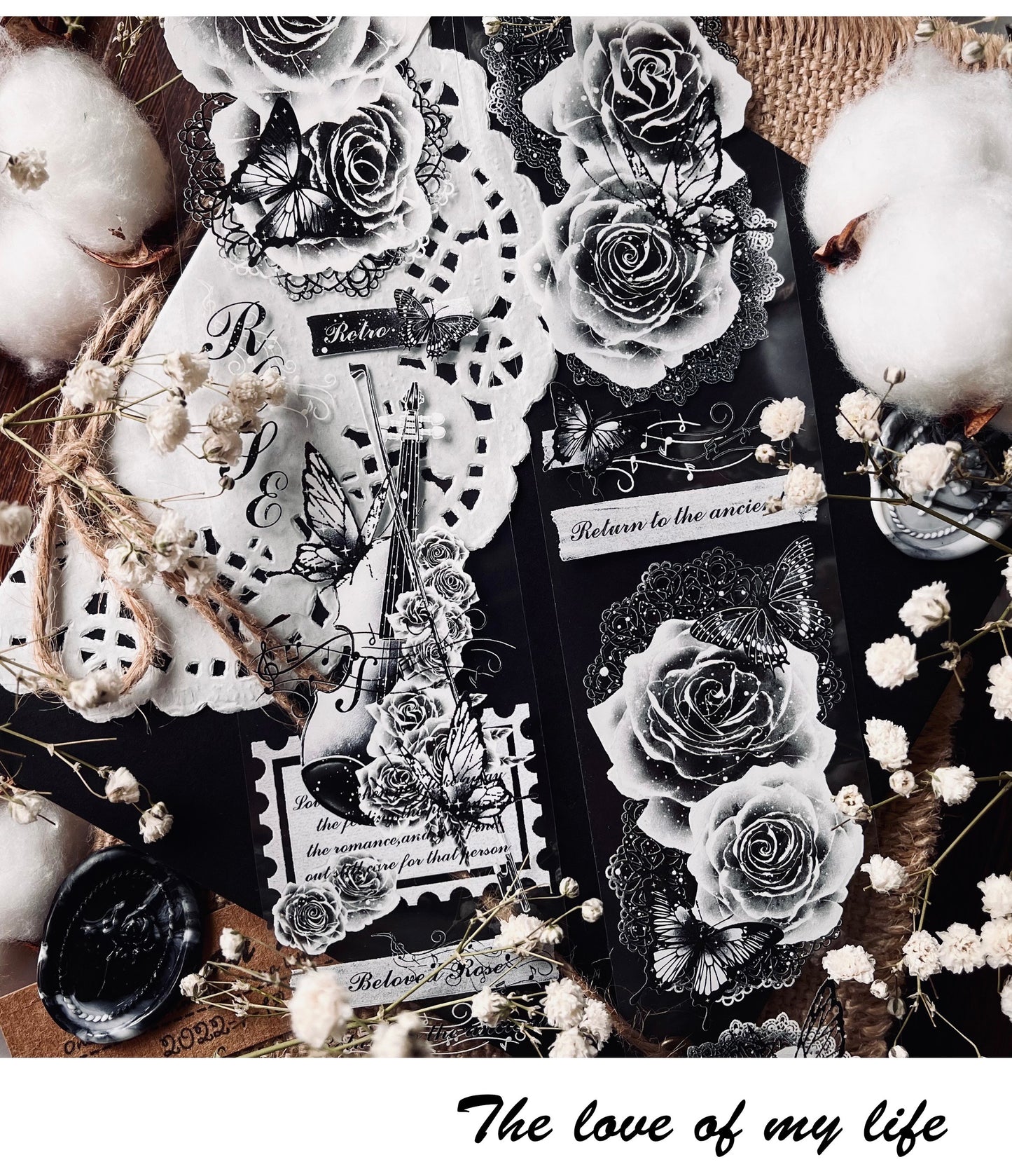 LLX - Elegant Rose | 5cm PET Tape | Release Paper | 5M