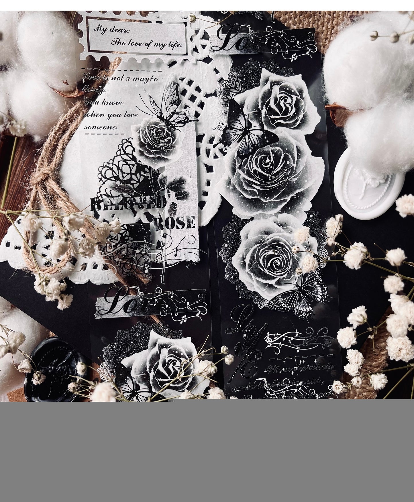 LLX - Elegant Rose | 5cm PET Tape | Release Paper | 5M