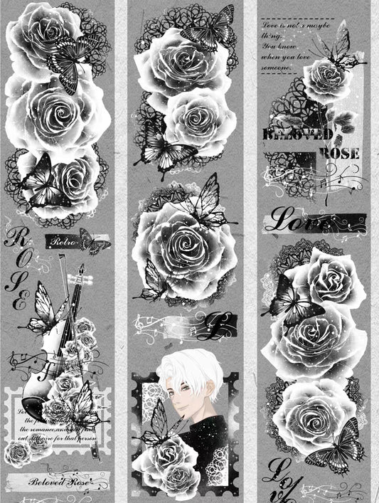 LLX - Elegant Rose | 5cm PET Tape | Release Paper | 5M