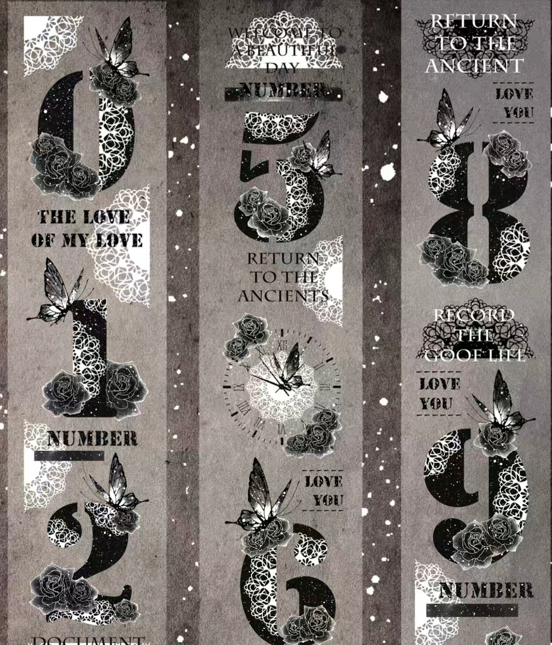 LLX - Numbers | 4cm PET Tape | Release Paper | 5M