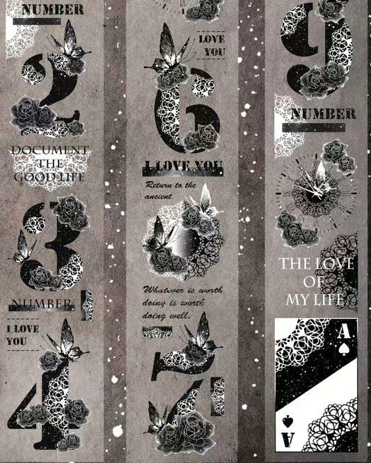 LLX - Numbers | 4cm PET Tape |  Release Paper | 5M