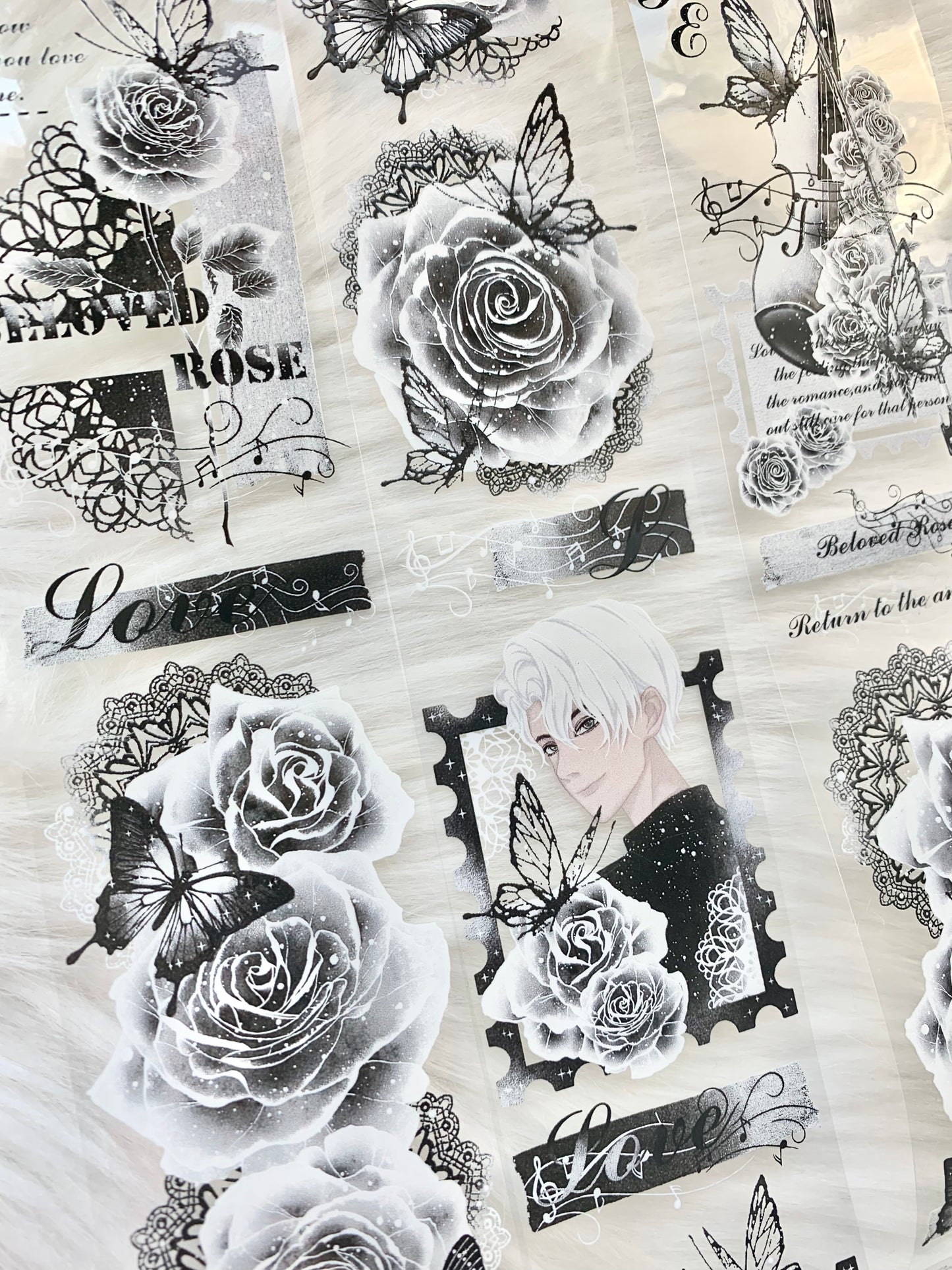 LLX - Elegant Rose | 5cm PET Tape | Release Paper | 5M