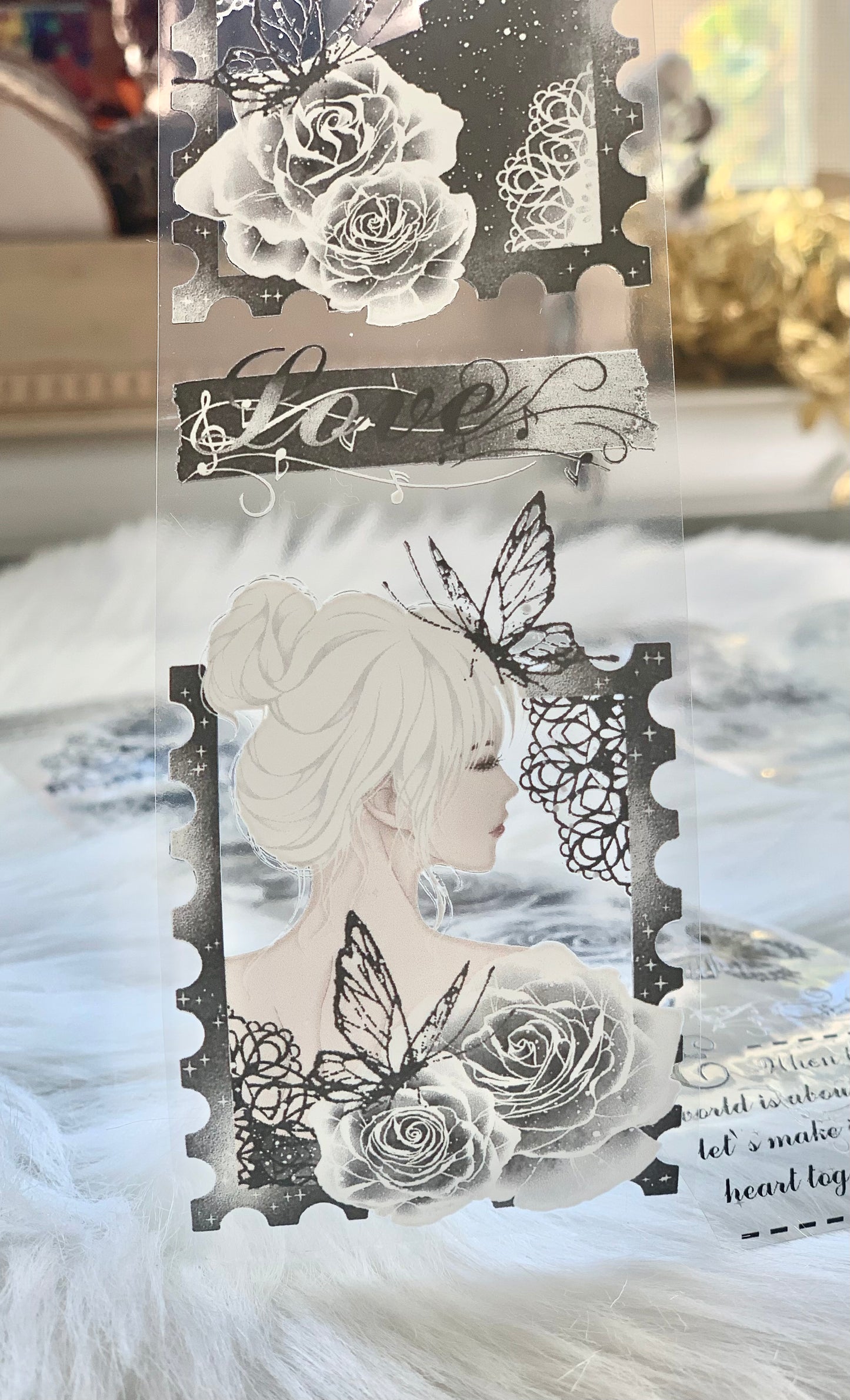 LLX - Elegant Rose | 5cm PET Tape | Release Paper | 5M