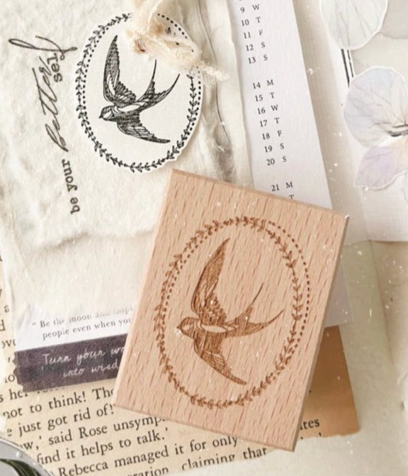 Journal Pages - Swallow Series| Rubber Stamps