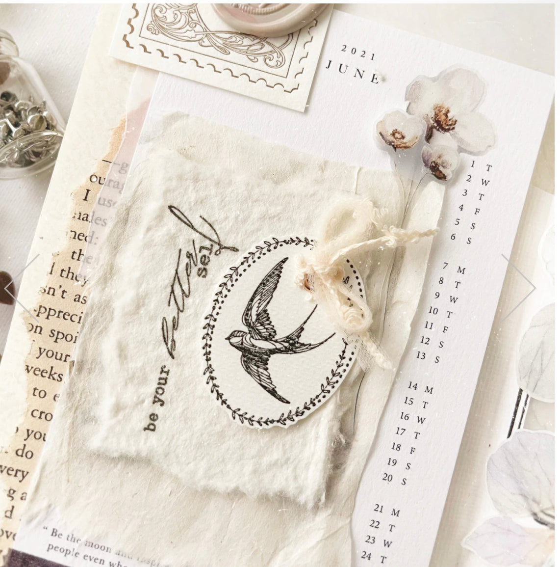Journal Pages - Swallow Series| Rubber Stamps