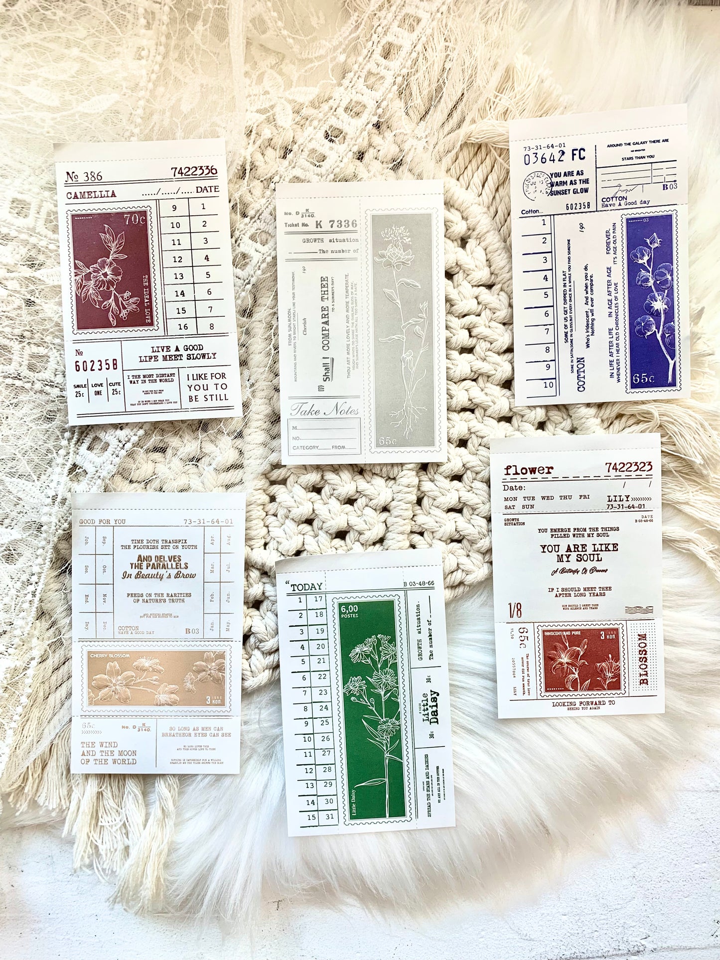 Ephemera Paper - Mottled Memories Series | Embossed | Tooth Line | Ephemera Paper
