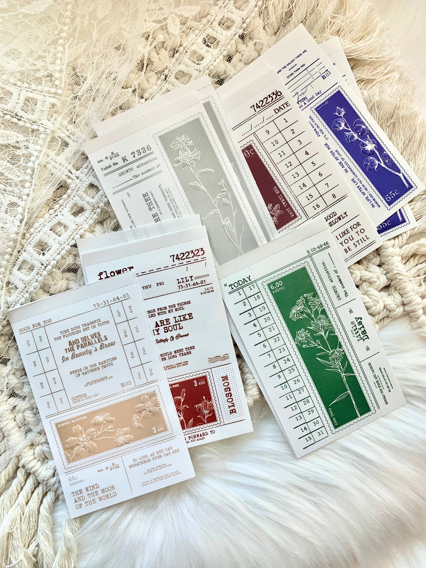 Ephemera Paper - Mottled Memories Series | Embossed | Tooth Line | Ephemera Paper