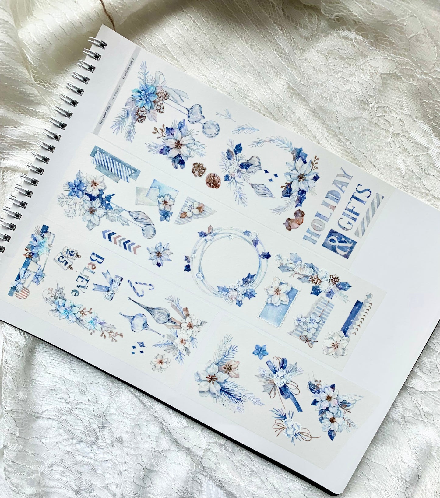 Time Grid - Snow Jingle Bells| Embossed | Release Paper