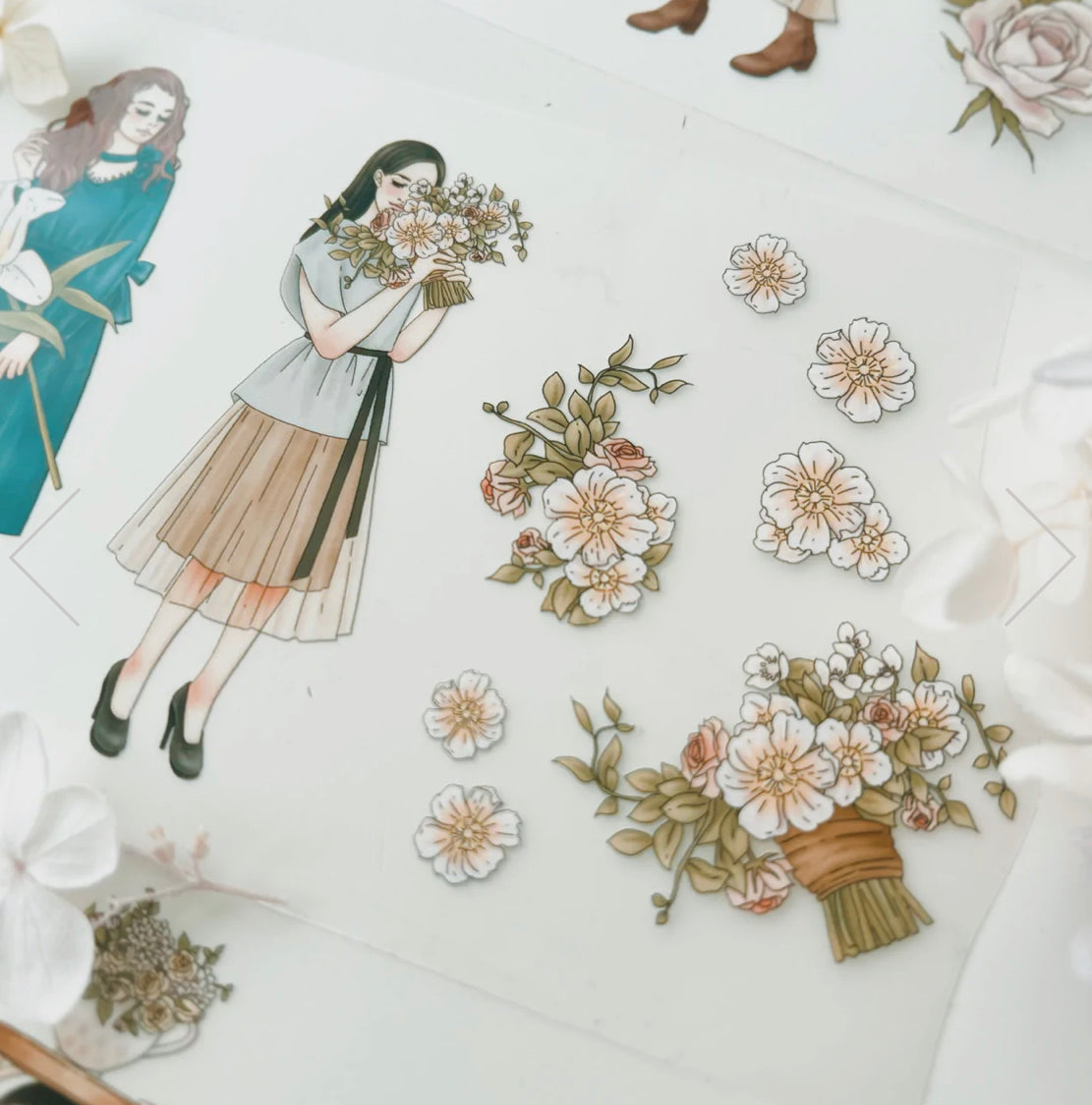 Windry Ramadhina X Journal Pages - Bouquets | 7.5cm PET Tape | Release Paper